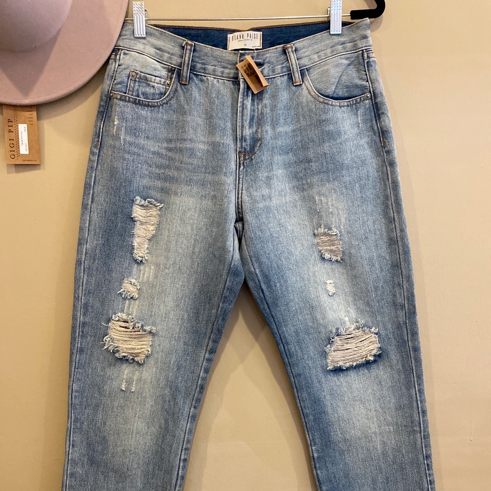 Blank Paige distressed boyfriend jeans